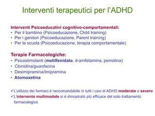 schema del trattamento multimodale dell'ADHD