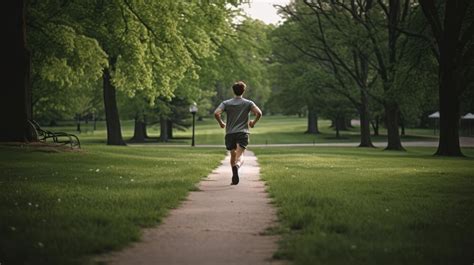 Persona che corre in un parco