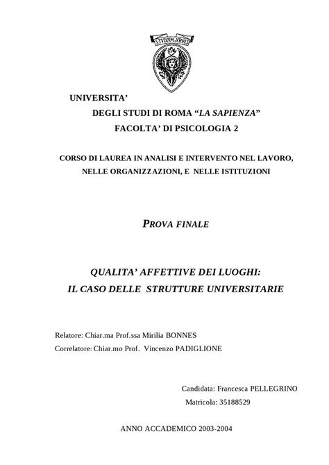 Laurea in Psicologia del Lavoro