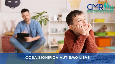 Infografica che illustra i sintomi dell'autismo lieve