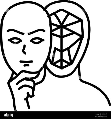 Illustrazione stilizzata di una persona che indossa una maschera per nascondere le proprie emozioni