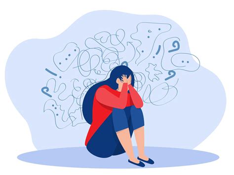 Illustrazione di pensieri intrusivi nella mente di una persona
