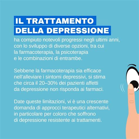 Infografica che illustra i diversi approcci terapeutici per la depressione: farmaci, psicoterapia, stile di vita