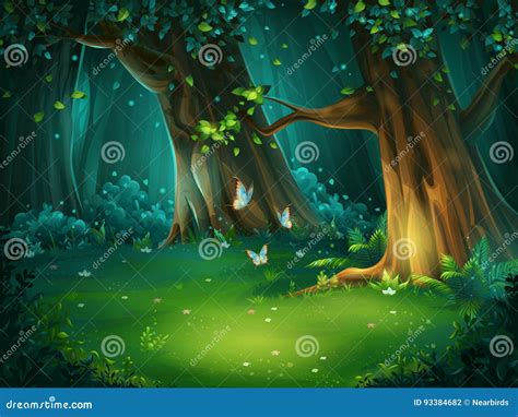 Illustrazione metaforica di una scuola come radura in una foresta