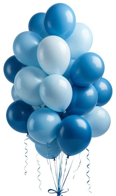 Persone che tengono palloncini blu
