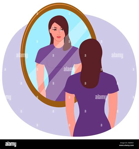 Illustrazione di una persona che si guarda in uno specchio, con riflessi di diversi archetipi