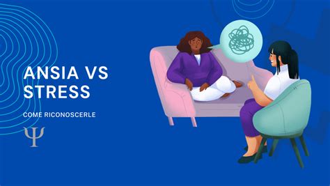 Illustrazione che mostra la differenza tra stress e ansia con icone rappresentative.