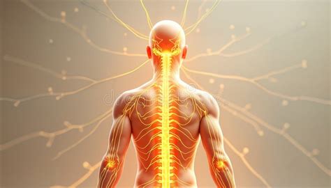 Illustrazione di nervi periferici con sensazioni anomale