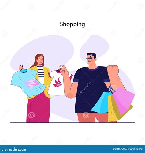 Illustrazione di Giorgia che fa acquisti