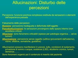 Rappresentazione visiva di allucinazioni uditive e visive