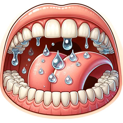 Diagramma che illustra le funzioni della saliva e gli effetti della xerostomia