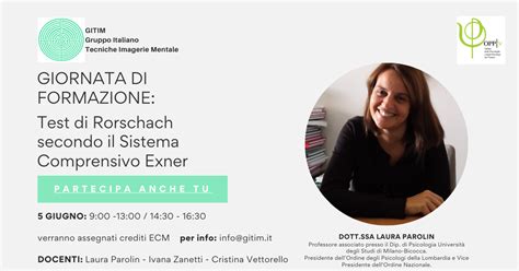Locandina di un corso di formazione sul Rorschach secondo il Sistema Comprensivo
