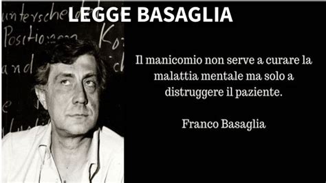 Schema della Legge Basaglia e delle sue implicazioni