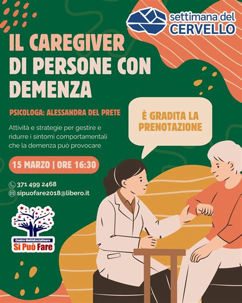 Infografica che illustra le sfide del caregiver per persone con demenza e depressione