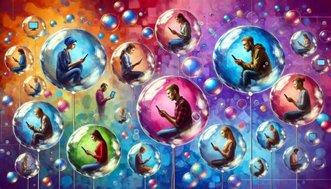 Persone che si isolano in bolle digitali