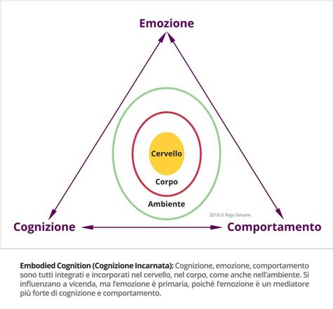 Diagramma che mostra la relazione tra emozioni, cognizione e comportamento.