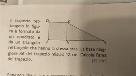 Scomposizione di un trapezio rettangolo in un quadrato e un triangolo