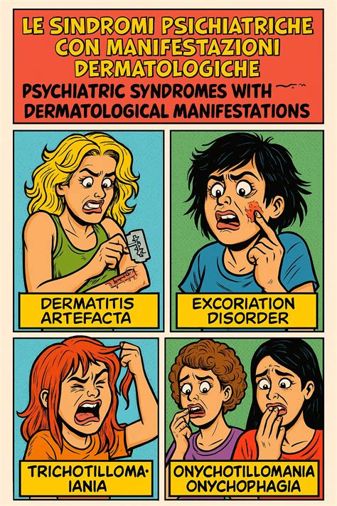 Illustrazione delle diverse sindromi psichiatriche