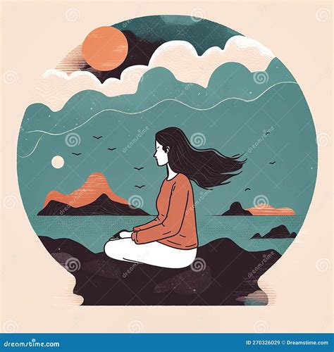 Illustrazione di una persona che pratica la mindfulness