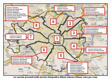 Mappa di Milano con evidenziate le zone di interesse per la salute mentale