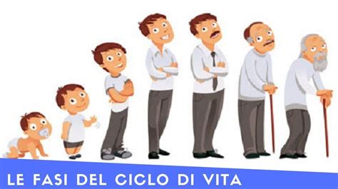 Illustrazione concettuale del ciclo di vita umano, dall'infanzia alla vecchiaia.