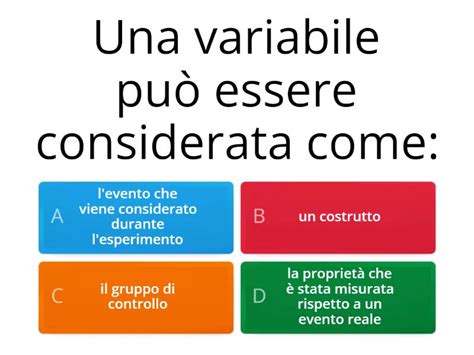 Diagramma concettuale: dal costrutto alla variabile