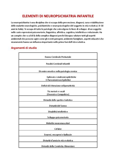 Diagramma che illustra le diverse aree di specializzazione della Neuropsichiatria Infantile Gaslini
