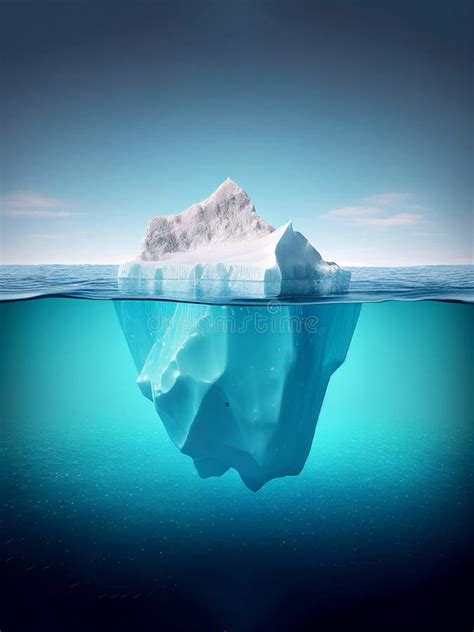 Iceberg con la punta visibile e la massa sommersa