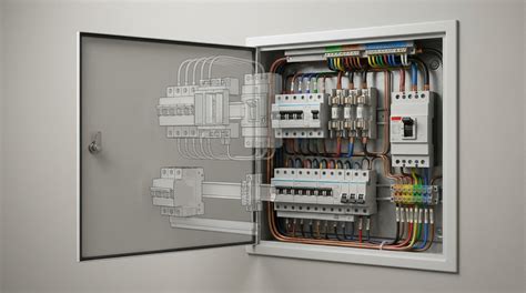 Vista esplosa di un quadro elettrico con diversi componenti Siemens