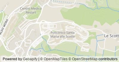 Mappa che indica la localizzazione dell'Azienda Ospedaliera Universitaria Senese a Siena