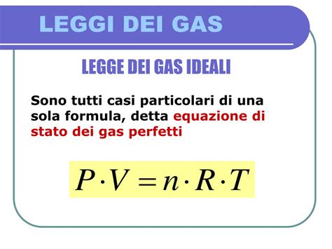 Diagramma illustrante le variabili della legge dei gas ideali (P, V, T, n)