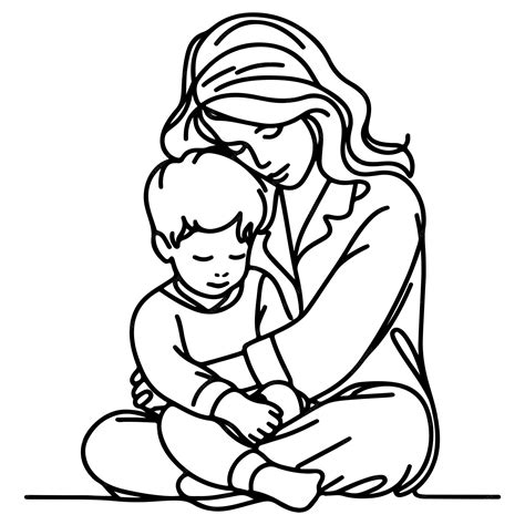 Illustrazione di una madre che consola il suo bambino