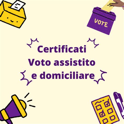 Schema che illustra le diverse tipologie di voto assistito e domiciliare