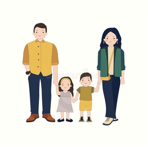 Illustrazione di una famiglia dell'Ottocento