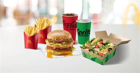 Un'immagine che rappresenta la varietà di cibo McDonald's