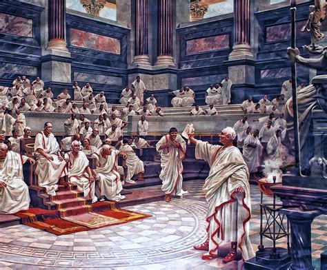 Illustrazione di un tribunale romano