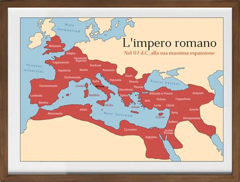 Mappa dell'Impero Romano che mostra le province