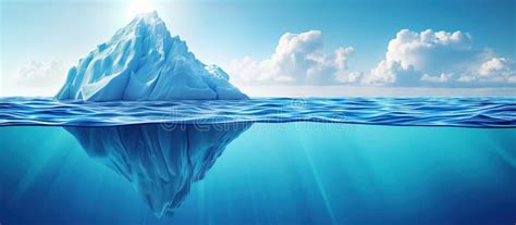 Illustrazione simbolica di un iceberg, con la punta che rappresenta la coscienza e la massa sommersa l'inconscio