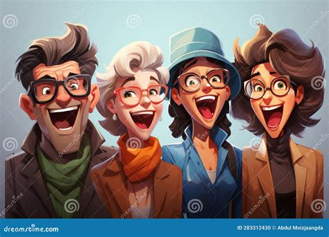 Illustrazione di persone che ridono insieme