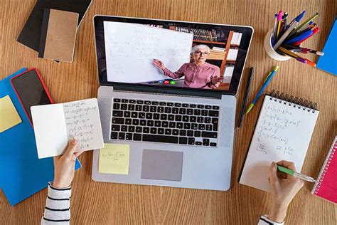 Schermata di una lezione online