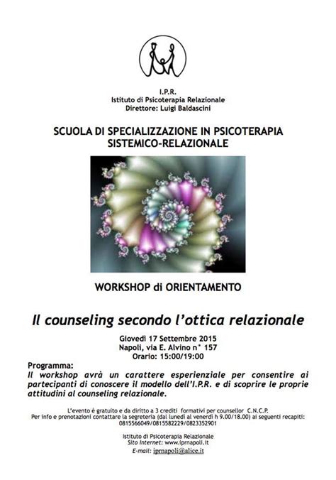 Evoluzione delle sedi dell'Istituto Italiano di Psicoterapia Relazionale