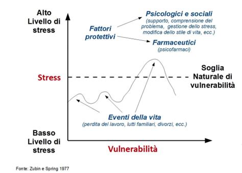 Diagramma che illustra il modello stress-vulnerabilità