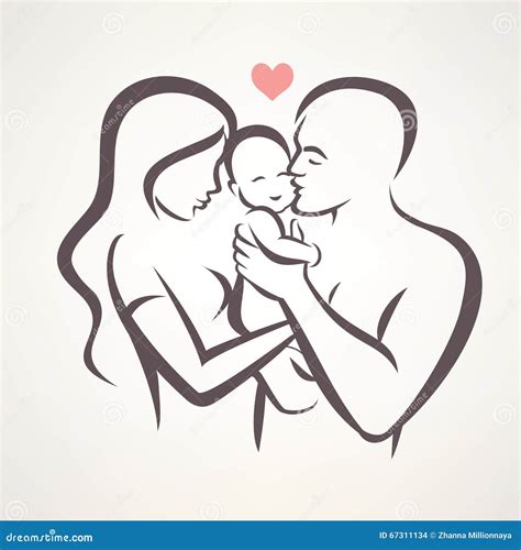 Simbolo di famiglia stilizzata con punti interrogativi