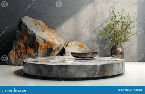 Sasso grigio su uno sfondo neutro