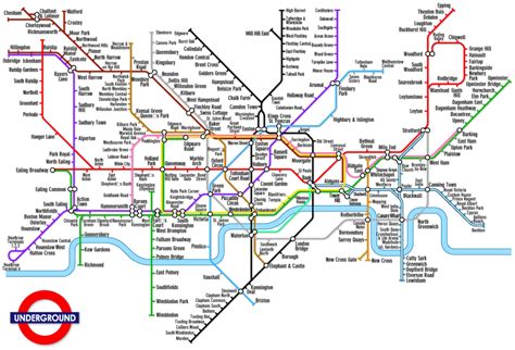 Mappa storica della metropolitana di Londra