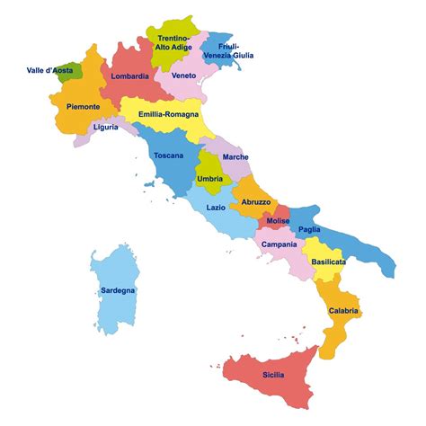 Mappa dell'Italia con evidenziate le regioni con più casi di DSA