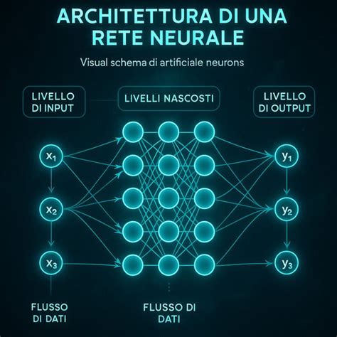 Illustrazione schematica di reti neurali cerebrali connesse