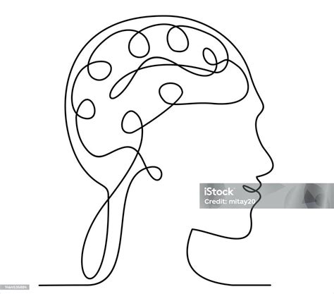 Illustrazione di un cervello con pensieri intrusivi e compulsioni