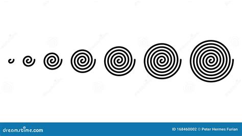 Diverse forme di spirali disegnate