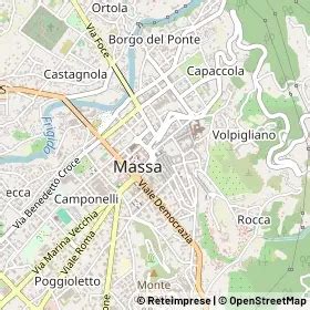 Mappa del comune di Massa con indicazione generica di un centro servizi